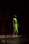 Photograph: [Performer in green dress in spotlight]