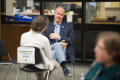 Photograph: [UNT's Human Library Event, Man Talking with Woman]
