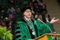 Photograph: [Neal Smatresk giving speech at commencement ceremony]