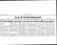 Clipping: Grant helps groups set up art education project