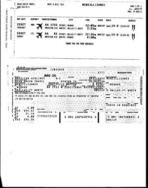 Primary view of object titled '[American Airlines Travel Tickets]'.