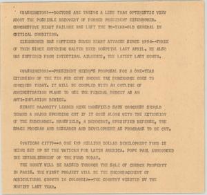 Primary view of object titled '[News Script: Eisenhower and Pope Paul]'.