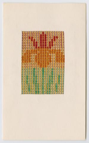 Primary view of object titled '[Woven iris Christmas card]'.