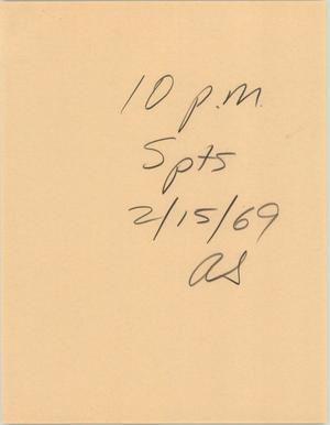 Primary view of object titled '[News Script: 10 p.m. sports update]'.