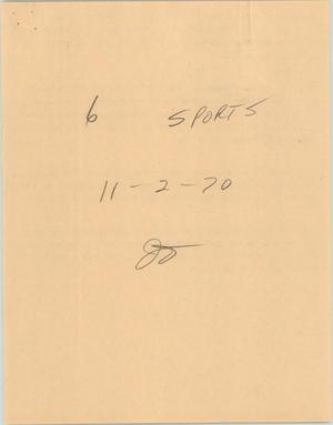 Primary view of object titled '[News Script: Evening sports news]'.
