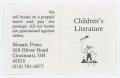 Thumbnail image of item number 3 in: 'Children's Literature'.