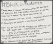 Poster: [White "#Black Lives Matter" poster]