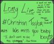 Poster: [Green "Long Live #Christian Taylor..." poster]