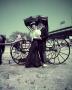 Photograph: [Freda Holt and Bob Gould with a horse and buggy]