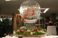 Photograph: [ice sculpture with "30th" writing]