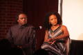 Photograph: [Kimberly Elise and Curtis King look into the audience]