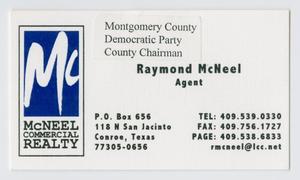 Primary view of object titled '[Business Card for Raymond McNeel]'.