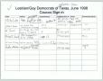 Text: Lesbian/Gay Democrats of Texas, June 1998 Caucus Sign-in