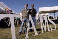 Photograph: [Scott Cook and Waleed Mebane at 2008 UNT Homecoming]