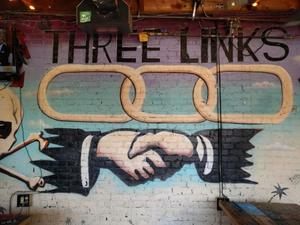 Primary view of object titled '[Three Links mural]'.