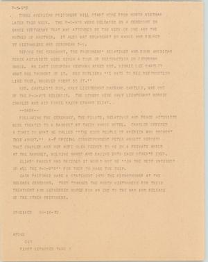 Primary view of object titled '[News Script: Prisoners of war]'.