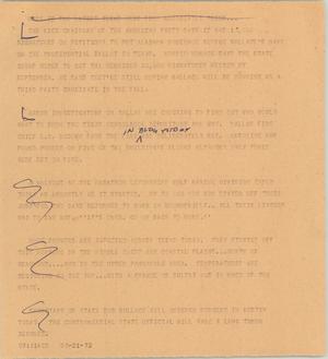 Primary view of object titled '[News Script: Headlines]'.