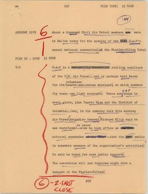 Primary view of object titled '[News Script: CAP]'.