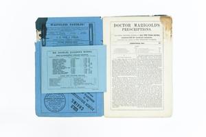Primary view of object titled '[Doctor Marigold's Prescriptions, ads and beginning]'.