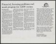 Clipping: [Clipping: Financial, licensing problems end meals program for AIDS v…