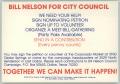 Thumbnail image of item number 2 in: '[Bill Nelson promotional postcard]'.