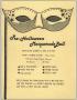 Pamphlet: [Flyer: Pre-Halloween Masquerade Ball]
