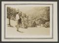 Photograph: [One of the Williams boys looking out over a valley]