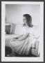 Photograph: [Photograph of Pam Williams posing in a lacy dress, 2]