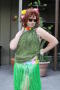 Photograph: [Chance Browning in luau outfit at the second pit-stop]