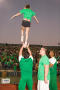 Photograph: [Cheer alumni flyer at Homecoming game, 2007]