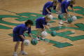 Photograph: [Kids dribbling two balls at Men's Basketball game, January 31, 2008]
