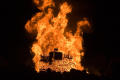 Photograph: [UNT Homecoming Bonfire burning, 2007]