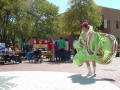 Photograph: [Folklorico dancer in green at 2008 Carnaval, 3]
