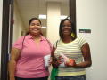 Photograph: [Two student at '07 Open House in MC offices]