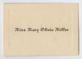 Primary view of [Commencement Name Card for Miss Mary Olivia Miller, 1914]