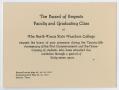 Pamphlet: [Commencement Program Invitation for North Texas State Teachers Colle…