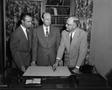 Photograph: [Kenneth Wilkinson, Vergal Bourland, and Dr. Paul C. Walthall]