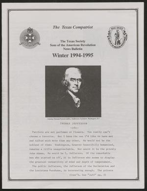 Primary view of object titled 'The Texas Compatriot, Winter 1994-1995'.
