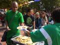 Photograph: [Students getting food at UNT event buffet]