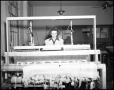 Thumbnail image of item number 1 in: '[Dora Katherine Adams working at loom at North Texas State Teachers College]'.