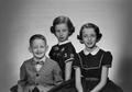 Photograph: [Portrait of siblings Robert, Ruth, and Nancy Compere, smiling]