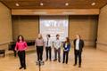 Photograph: ["Eclective" group presenting at the UNT Music Entrepreneurship Compe…