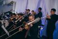 Photograph: [Eleven musicians performing at reception for the UNT College of Musi…