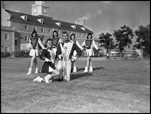 Primary view of object titled '[Marching Band Baton Twirlers and Majorettes]'.