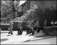 Photograph: [Marching Band Visiting a High School, 1942]