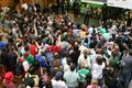 Thumbnail image of item number 1 in: '[Students gather for Chelsea Clinton Q&A at UNT Union, 2]'.