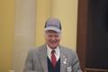 Primary view of [John Morton wears Rose Bowl Game cap at TXSSAR Dallas Chapter meeting]