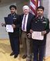 Photograph: [Conrad High School students hold ROTC certificates]