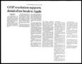 Clipping: [Clipping: GOP resolution supports denial of tax break to Apple]