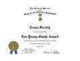 Thumbnail image of item number 1 in: '[Len Young Smith Award to the Texas Society, Sons of the American Revolution]'.